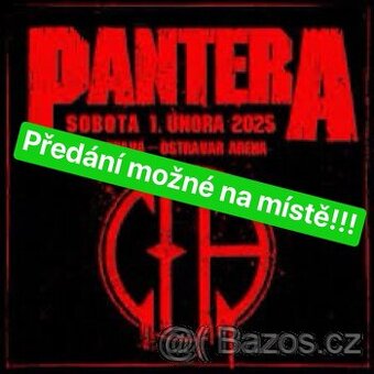 Pantera prodám vstupenky sektor stání, sezení