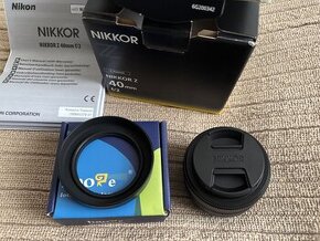 NIKON Z 40 mm f/2, kovová sluneční clona Haoge LH-N52