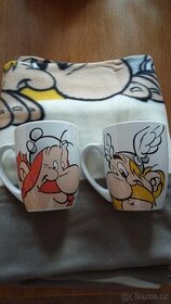 Keramické hrnky + fleecová deka Asterix a Obelix