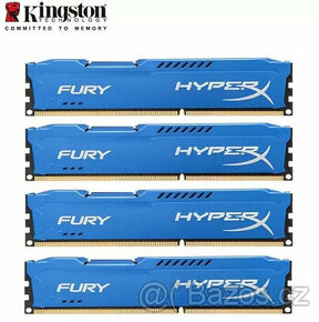 Kingston HyperX Fury Blue 16GB (4x4GB) DDR3 1600Mhz