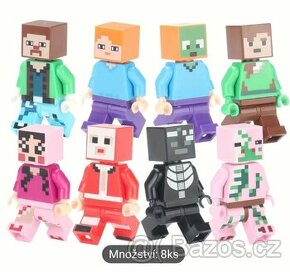 MINECRAFT 8 kusů NOVÝCH lego figurek