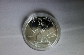 Investiční stříbro: 1 oz mince 35. výročí PCGS - 1