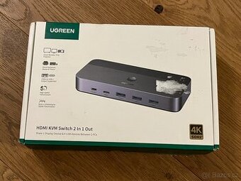 Ugreen HDMI KVM Switch / 4 USB porty / 4K@60Hz