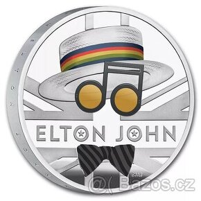 ELTON JOHN Music Legends 1 oz Pure Silver Proof Colored