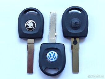 Klíč Škoda Volkswagen Audi Seat ID48 HU66   Klíč s čipem + v