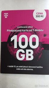 SIM karta T-Mobile 100GB dat za 300,- měsíčně