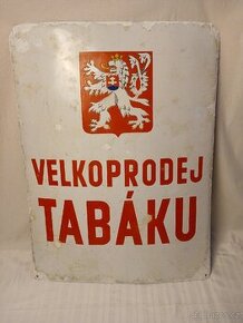 Smaltovaná cedule Velkoprodej tabáku