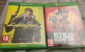 XBOX ONE Cyberpunk 2077 a Red Dead Redemption 2 + mapa