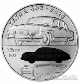 VZÁCNÁ. STŘÍBRNÁ MINCE 500 KČ TATRA 603 BK