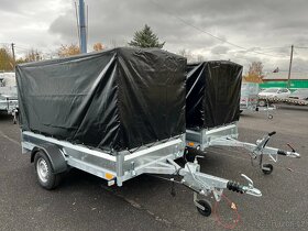 Přívěsný vozík s plachtou, ložná pl. 2.65x1.3x1.45 m 1300 kg
