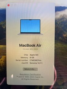 Super cena - Apple MacBook Air M3, 2024, 13,6”, 8 GB