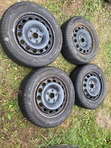 Plechové disky 16” 5x112 a zimní pneu 205/55/R16