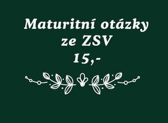 Maturitní otázky - Společenské vědy ZSV + VŠ Filozofie - 1