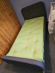 čalouněná postel s roštem a madrací 90x200cm