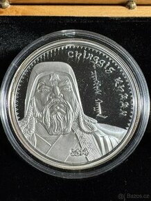 Stříbrná mince 1 oz Chinggis Khan r. 2014 RRR