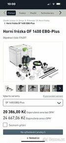 Festool OF 1400 EBQ-Plus + frézy - 1