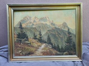 krásný obraz horská krajina 86x68