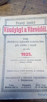 Prodám starý obrázkový kalendář 1925.