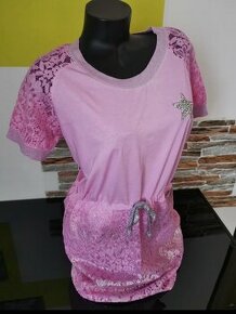 Růžové šaty 
Vel - M/L