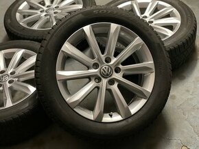 Alu original zimni sada VW 5x112 6,5J ET41 215/55 R17