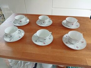 KUBISTICKÝ PORCELÁNOVÝ ČAJOVÝ ŠAPO SET CCP JM PORT DE LA CZE