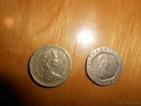 2x mince ELIZABETH II D.G.REG.F.D 1983 ONE POUND + 20 PENCE - 1