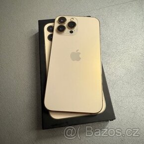 iPhone 13 Pro Max 256GB zlatý, pěkný stav, rok záruka