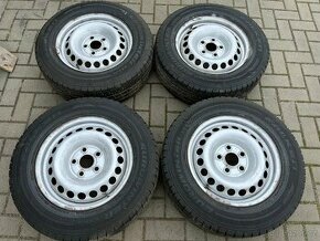 4x plechový disky VW 5x120 R16, zimní pneu 5 mm