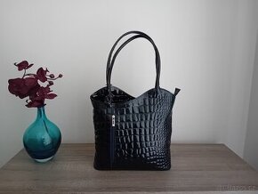 Genuine Leather dámská kabelka batůžek 2v1 kožená nová