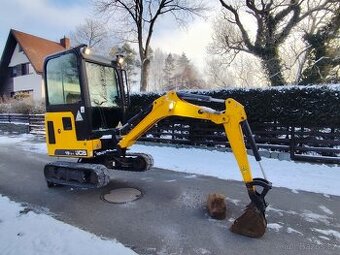 Minibagr JCB 19C-1, 1100mth, r. 2018, roztah.pásy, 2x lžíce