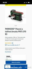 Pásová a talířová bruska PBTS 370 B3