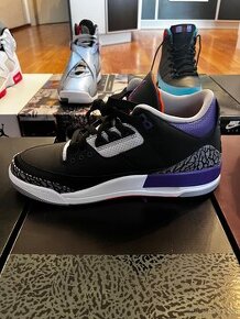 NIKE AIR JORDAN 3 RETRO BLACK COURT PURPLE