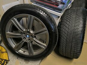 ALU kola BMW X5 5x112 R20 Originál BMW, ZIMNÍ pneu6mm+TPMS