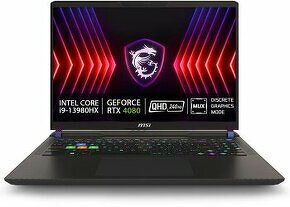 MSI Vector 16 HX, i9, 32GB, RTX 4080 12, 1+2TB SSD záruka