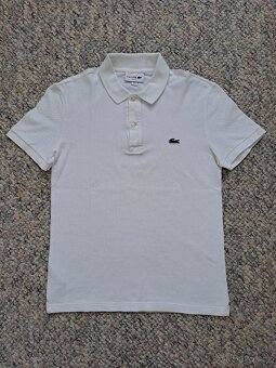 Lacoste - Bílé Polo tričko s límečkem