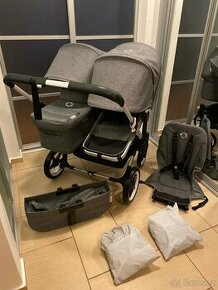 Sourozenecký kočárek Bugaboo Donkey 3 DUO grey melange