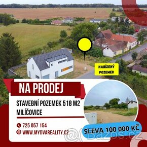 Prodej stavebního pozemku, 518 m2 - Milíčovice