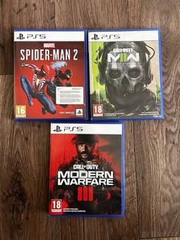 Hry PS5 - Call of Duty MW 2 a 3 Marvel Spiderman 2