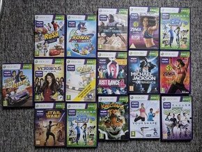 Xbox 360 Kinect hry + dětské lego hry