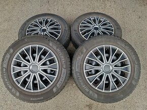 4x Plechovy disk 5x112.. R15 Octavia +pneu Michelin