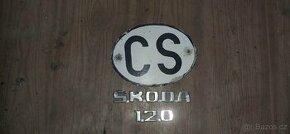 Nápis Škoda 120 a CS