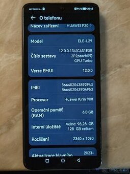 Huawei P30 černý 6/128GB