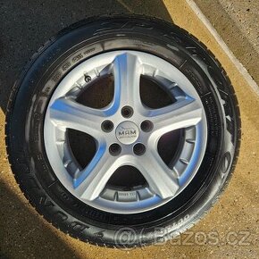 4x Alu kola 14" 6.0Jx14H2, ET38, 5x100 + Pneu 175/70 R14 84T