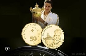 Zlatá minci Roger Federer 50CHF Proof 2020 - 1