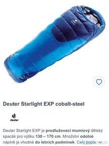 Dětský spacák deuter starlight EXP