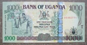 Bankovka, Uganda, 1000 shillings ročník 2009