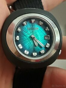 Hodinky Citizen / retro / zelene / 42mm