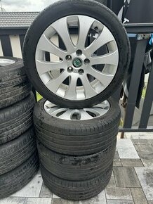 Orig.ALU kola Škoda 225/45R17 letní pneu - 1