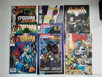 Spiderman Batman Lobo Punisher Soudce Dredd 10x Crew komiks