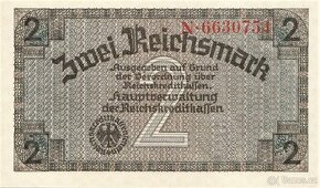 Obsazená válečná území Německem 2 Reichsmark 1939 UNC